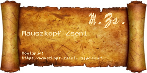 Mauszkopf Zseni névjegykártya